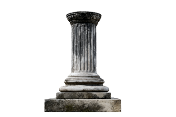 Corinthian column base isolated on transparent background