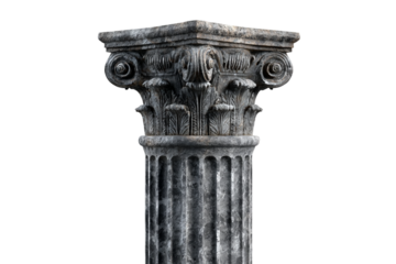 Architectural column base isolated on transparent background