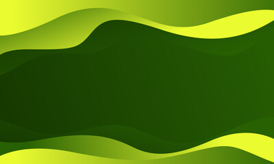 Abstract green fluid wave background, modern dynamic wallpaper, smooth gradient curves. Suitable for template designs, sale banners, business, events, websites, and pages