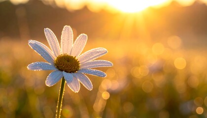Daisy in golden light