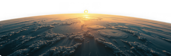Earths Horizon at Sunrise: A Breathtaking View from Space.