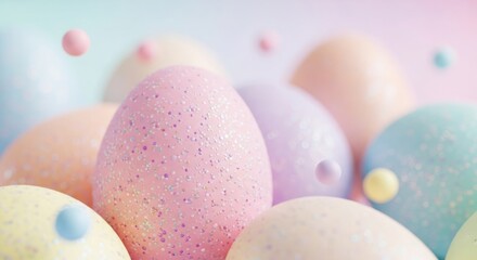 Soft pastel spheres soft focus dreamy abstract background gentle colors