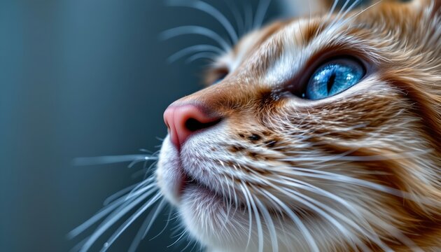 Closeup Cats Nose and Whiskers Soft Light