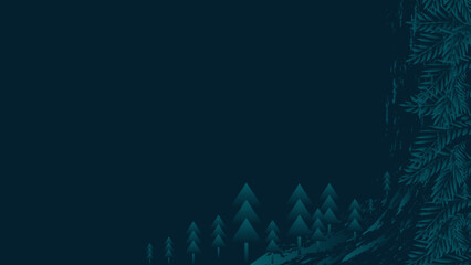 Christmas background design with Christmas tree on green style vector illustration