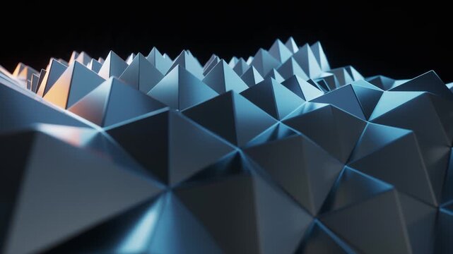 Abstract triangle shape geometry background, 3d rendering 4k