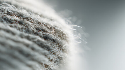 Macro detail of wool fiber textile surface