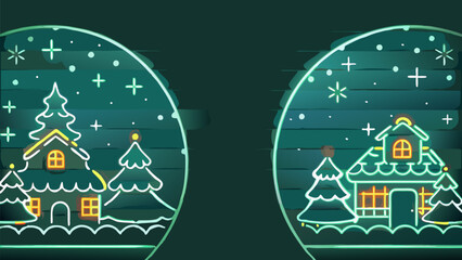 Charming winter village scene glowing with holiday warmth perfect for Christmas cards and festive social media posts