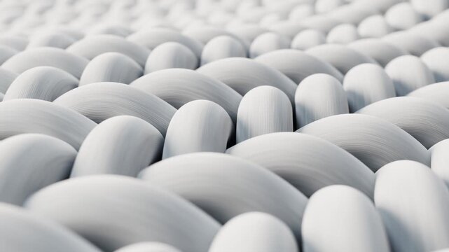 White wave cloth with microscopic detail, 3d rendering 4k