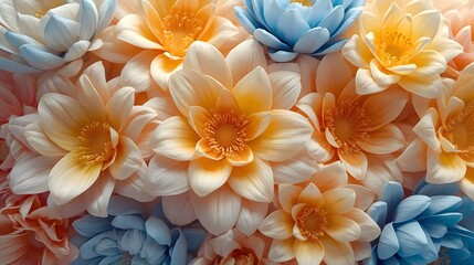 flowers in an artistic botanical composition