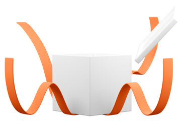 3Dイラスト_プレゼント_オレンジ