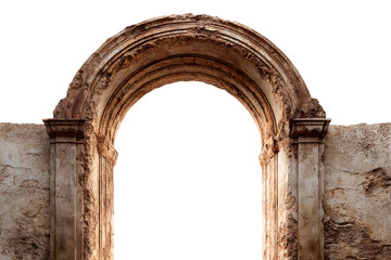 Obraz premium Decorative doorway arch frame isolated on transparent background