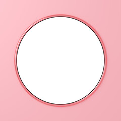 3D素材_金属のフレーム_ピンク