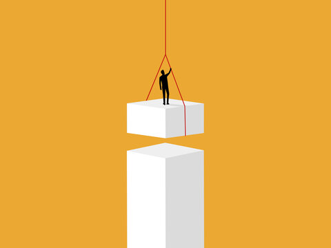Businessmen are building, stable foundation for business growth.