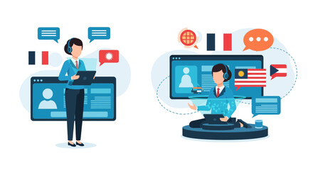 Online Language Learning and Translation Services.