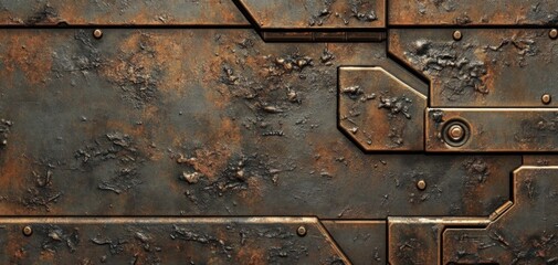 Close-up rusted metal surface appears to be old abstract background