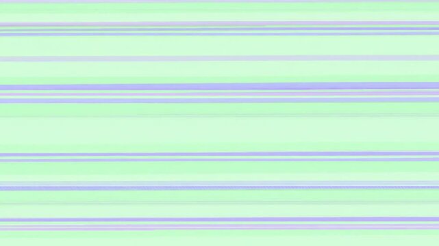 Horizontal abstract image featuring thin, parallel stripes in shades of green, purple, and lavender