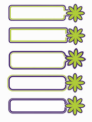 Obraz premium Blank customizable labels featuring vibrant flower embellishments for projects