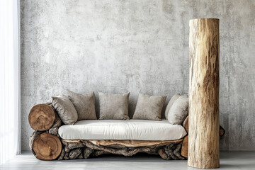 Rustic home and interior will bring nature home with eco style and the best organic design. And Tree and trunk are key for peace.