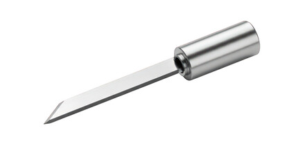 Precision cutting blade tool isolated on transparent background