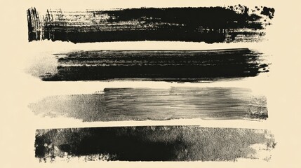 Explore Bold Black Sketch Templates With Raw Brush Textures for Artistic Designs and Creative Projects