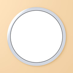 3D素材_金属のフレーム_黄色