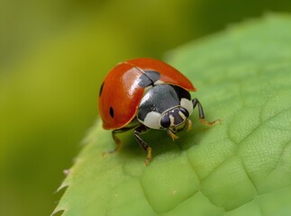 ladybug on leaf 