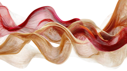 Elegant abstract pink wavy lines forming flowing artistic backdrop with soft curves and modern aesthetic isolated on white background