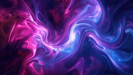 Abstract Fluid Art Swirls Against a Dark Background, for Website Headers & Wallpaper