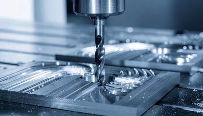 industrial drilling  machine on working