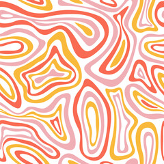 Abstract seamless pattern. Creative geometric shape background trendy design with liquid wavy shapes. Doodle backdrop.