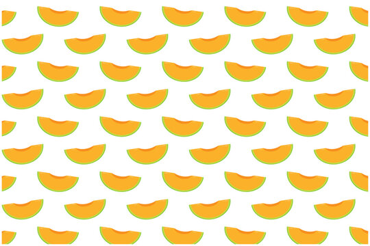 カットオレンジメロン　パターン背景