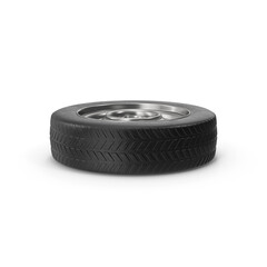 car tire closeup rubber wheel with strong tread detail