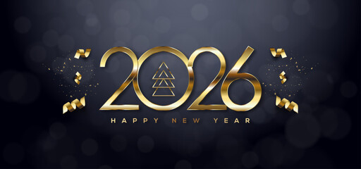 2026 Happy New Year Greeting Card