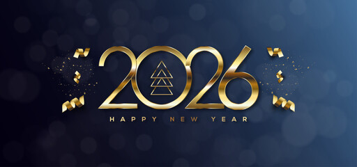2026 Happy New Year Greeting Card