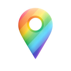 3d Rainbow colored map pin location marker isolated on transparent background.png