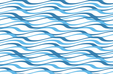 Wave seamless pattern. Abstract wave curved lines. Vector seamless background.