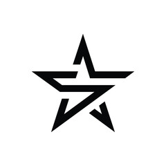 Modern, abstract and attractive logotype typography 5 star