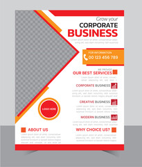 business template flyer design poster layout modern proposal and creative trending company advertising leaflet small poster and marketing	
