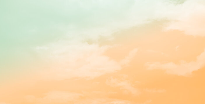 Sky pastel background orange green gradient sunset sunrise summer abstract sky evening soft effect pattern texture design nature spring light beauty template