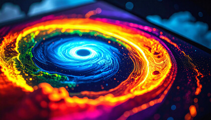 Thermal vision of a storm using hologram technology