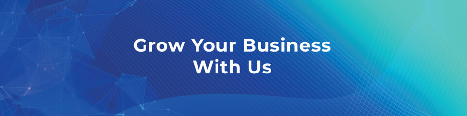 Blue Futuristic Technology LinkedIn Banner With Plexus Lines