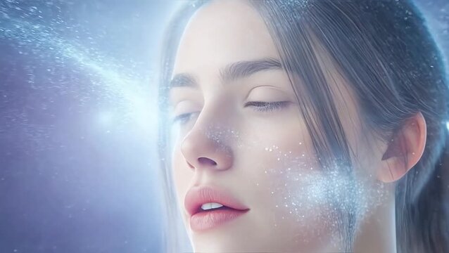 A supernova explodes, forming a planet that slowly evolves into life, culminating in the emergence of a human &mdash; a cosmic journey of creation.