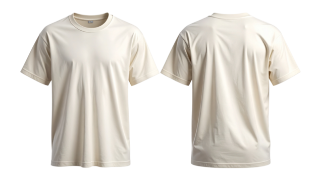 Oversized Cream T-Shirt Flat Lay Mockup – Front and Back Display