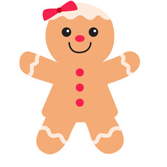 Gingerbread woman with Buttons