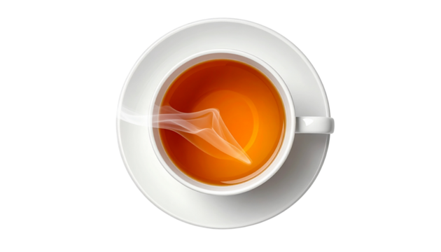  Aerial Shot of Steaming Herbal Tea for Calm Refreshment - Powered by Adobe