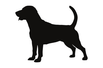 Jack russell terrier dog silhouette vector, terrier puppy dog silhouette, dog breed