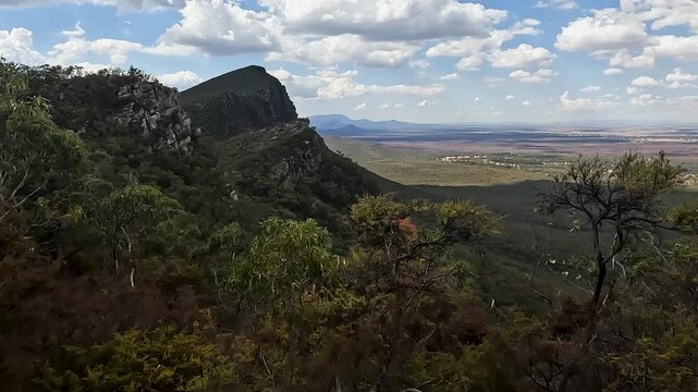 Mount Abrupt Summit in Grampians National Park, Victoria, Australia - Rugged Peak Overlooking Eucalypt Forests and Rolling Ranges
