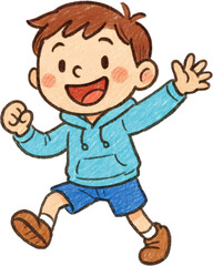 ジャンプする子供た, jumping children, happy kids Banner, happy cute kids boy and girl jump, Freude, 元気な子供たち. Generative AI