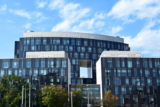 Gdańsk, Pomorze, Pomerania, Poland, Europe : Tryton Business House, modern corporate office buildings complex, Jana z Kolna street