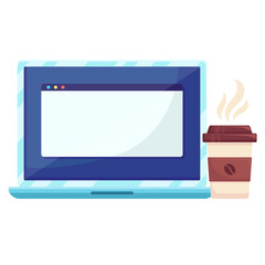 vector illustration of a modern laptop